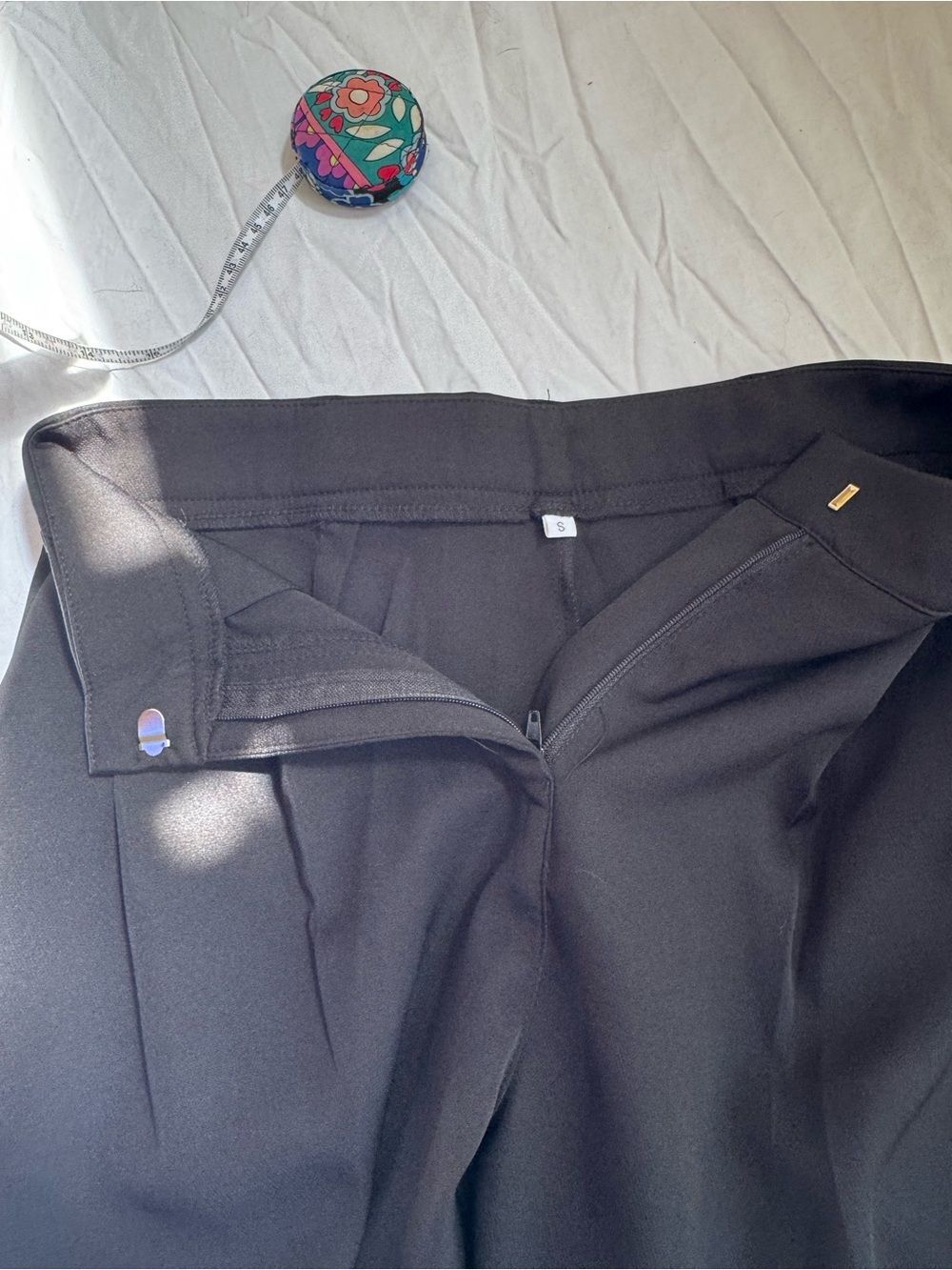 Classic Wide-Leg Black Dress Pants Size Small W26, L33+ NWOT - Picture 8 of 8
